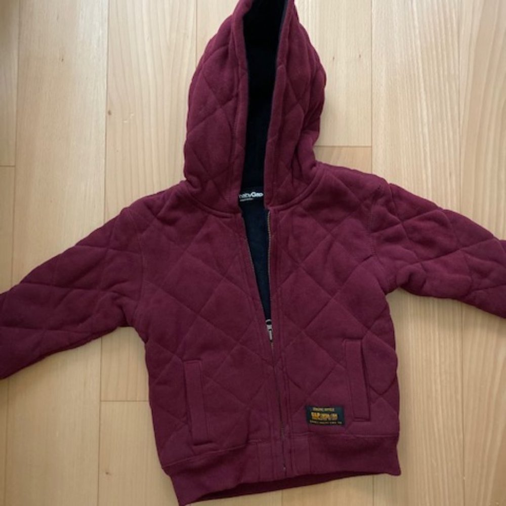 Baby Gap Quilted and Lined Zip Up Hoodie 3T